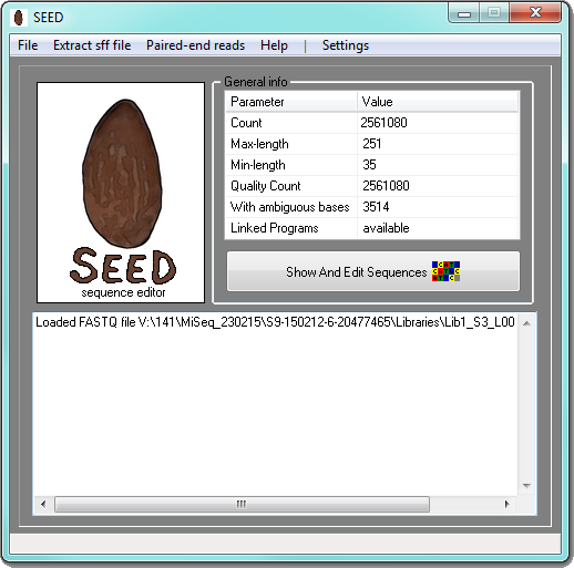 Seed Main menu